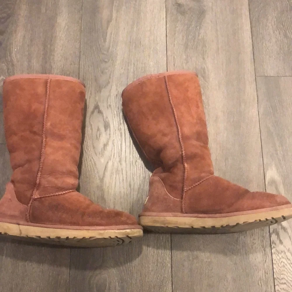 Ugg Plum Wine Tall Classic Boots, size 8